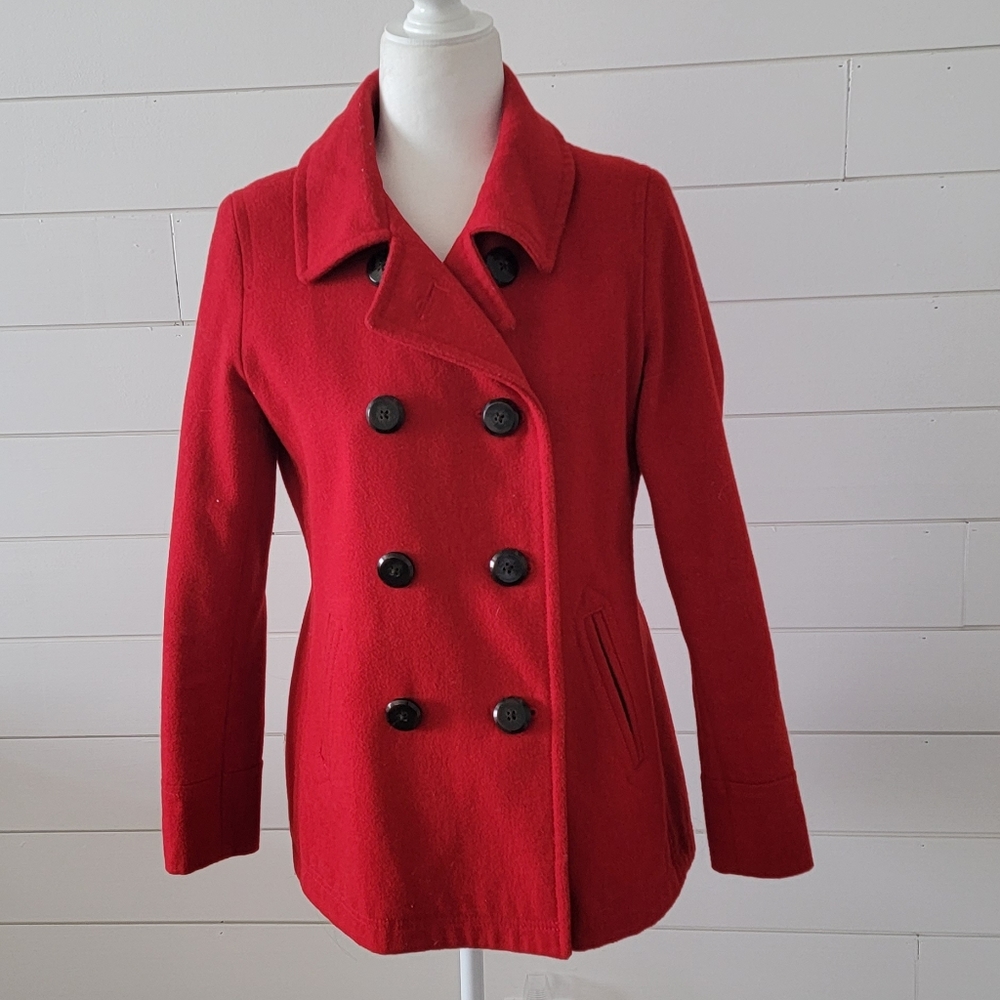 Old Navy Wool Red peacoat